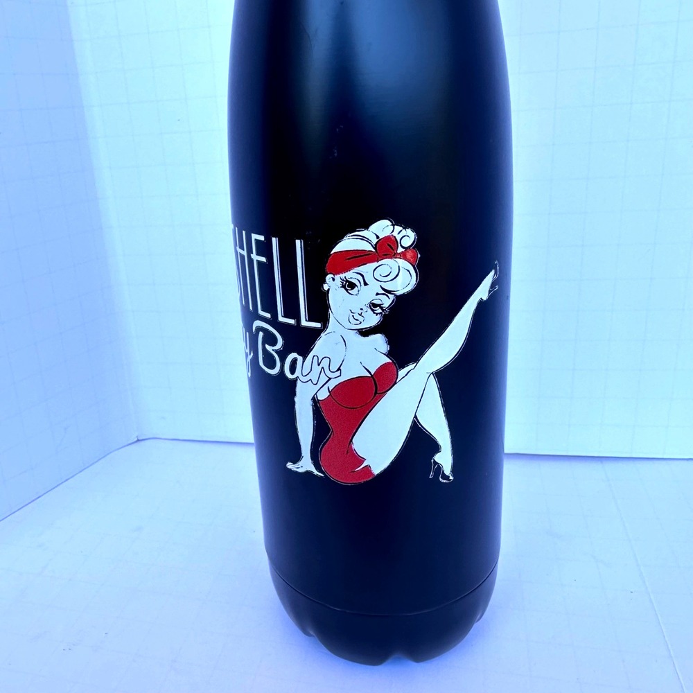 Betty Boop Black 18 Oz Water Bottle Stainless Steel Hot Or Cold Double Wall